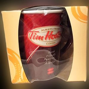 New with Box Tim Horton's Limited Edition 3-D Coffee Mug Cup Insignia Logo 2012